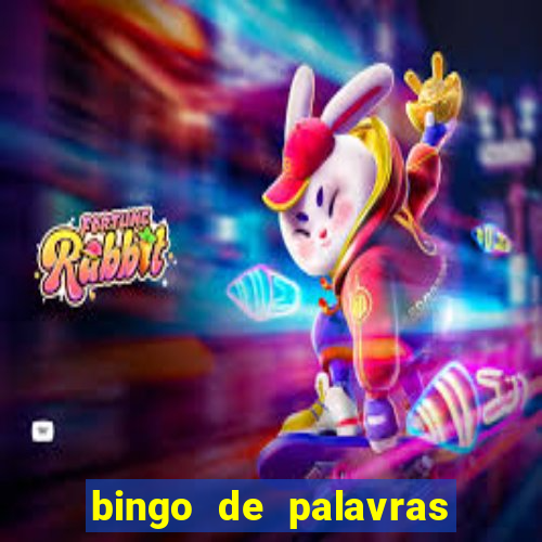 bingo de palavras 3 ano